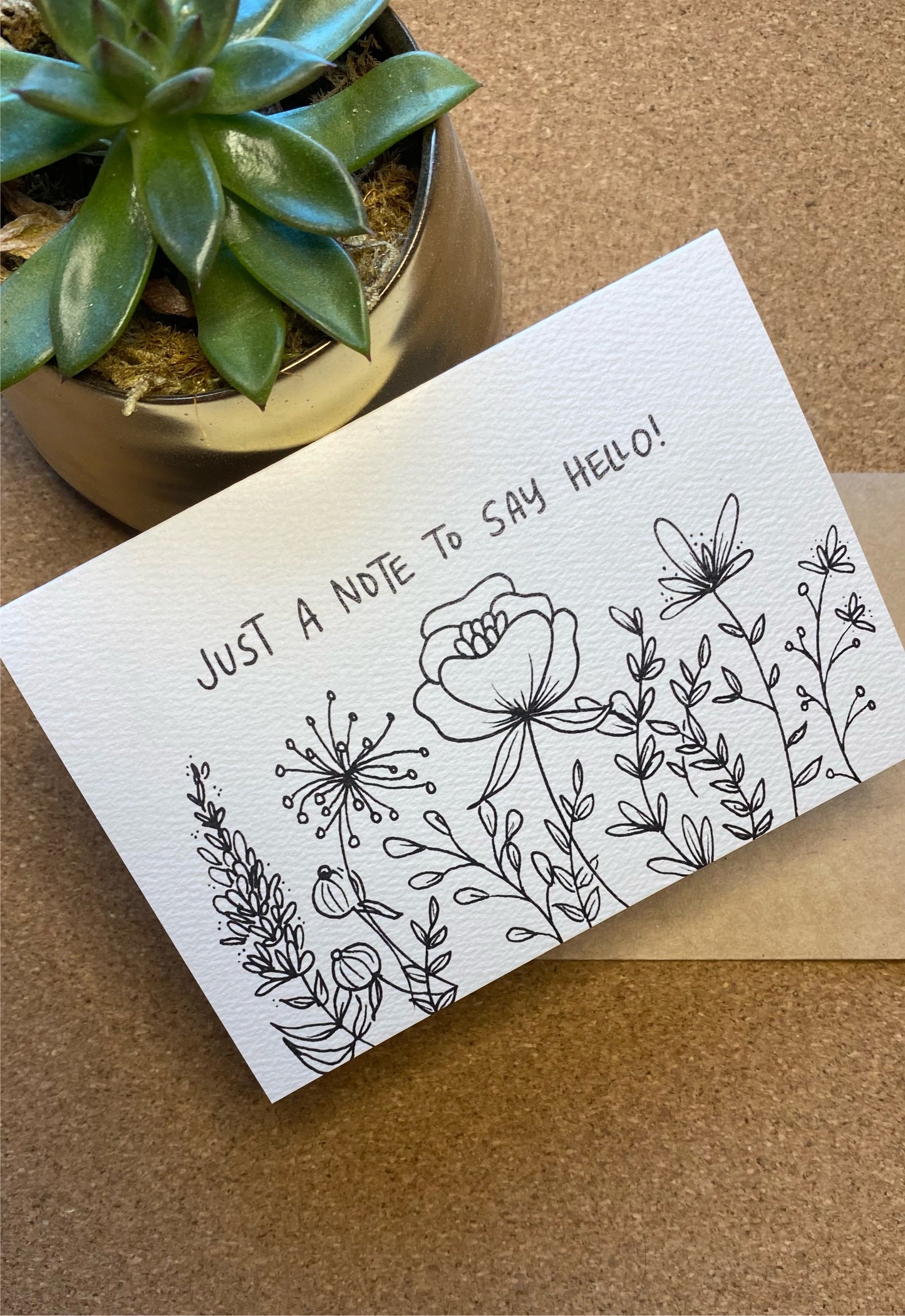 Tiny Botanical Floral Note Card