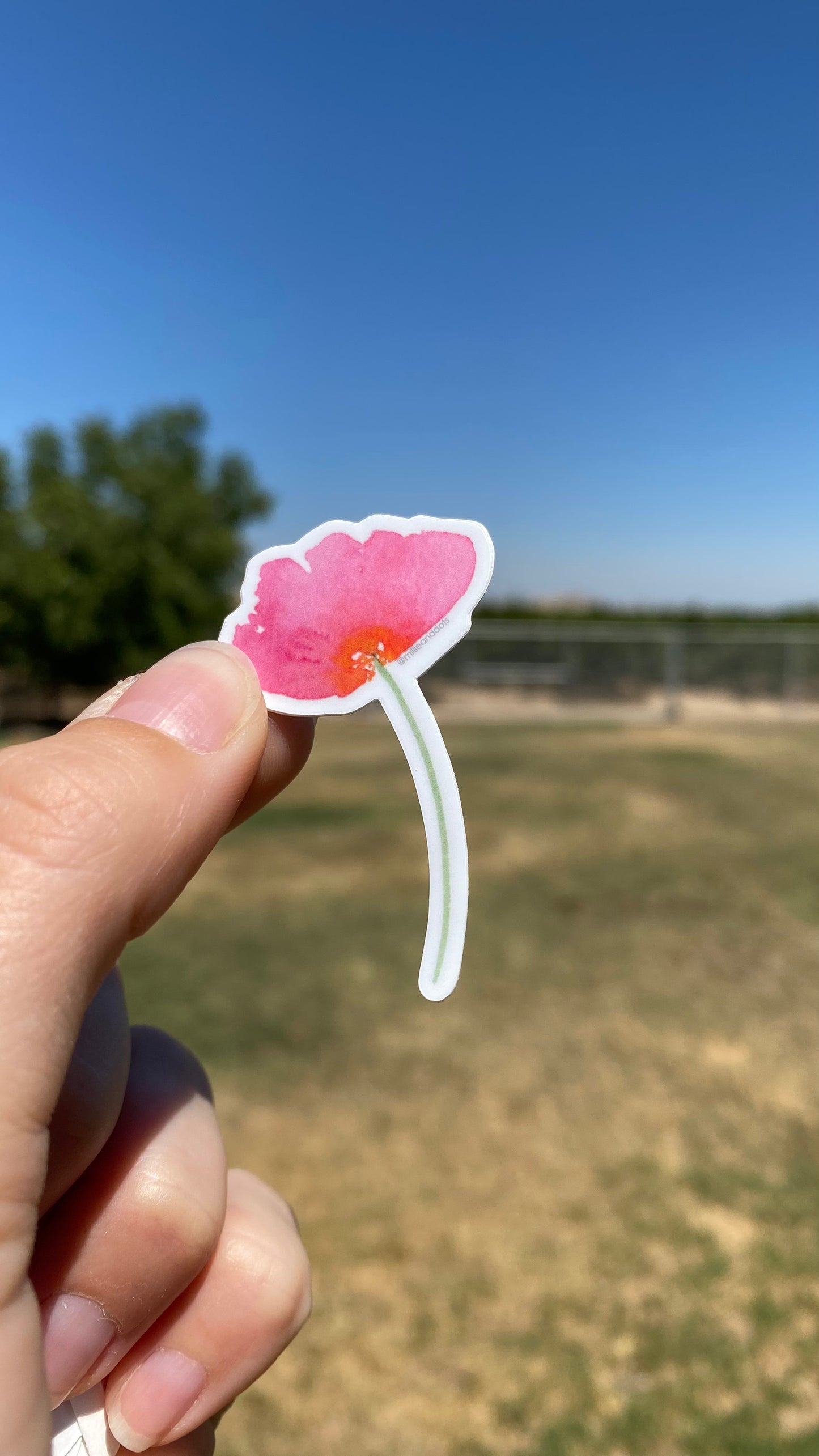 Dainty Pink Flower Vinyl Decal