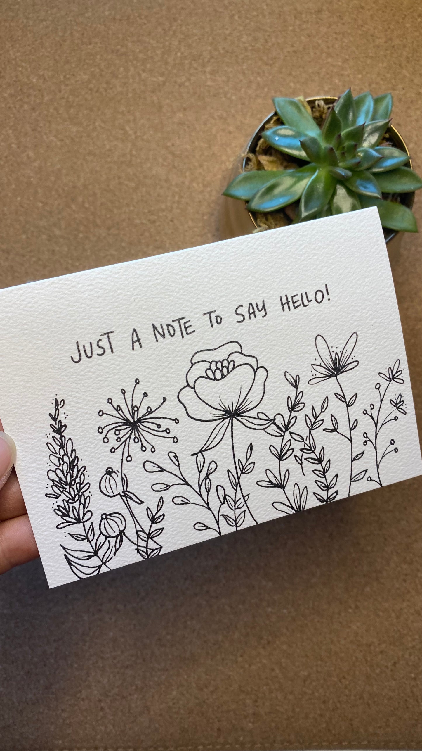 Tiny Botanical Floral Note Card