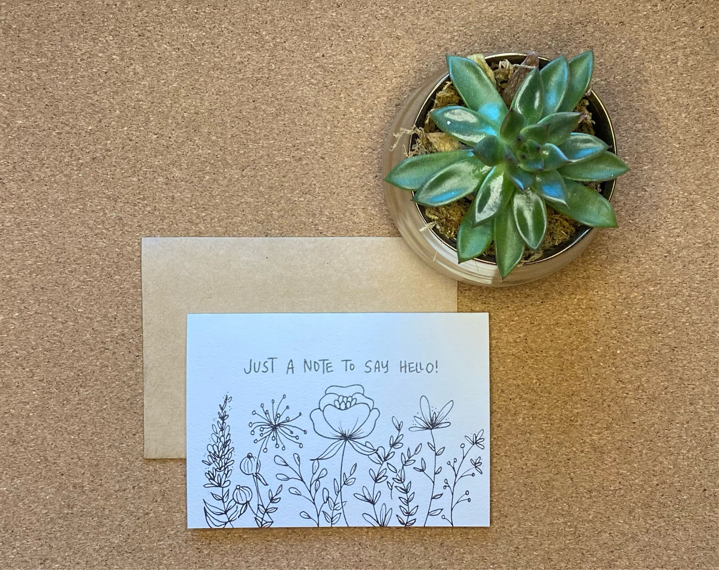 Tiny Botanical Floral Note Card