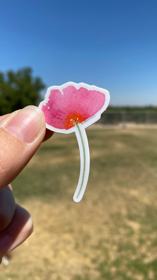 Dainty Pink Flower Vinyl Decal